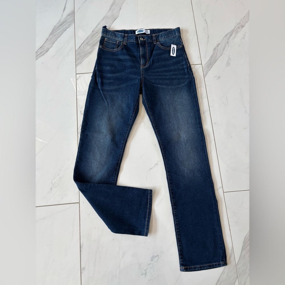 Old Navy Men's Dark Blue Straight Jeans